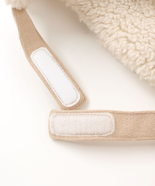 SLAP SLIP BABY(スラップスリップベビー)の「アニマルクマドラゴン耳付きボアフライトキャップベビー(46~48cm)(その他ベビー用品・キッズ・グリーン/オフホワイト・48cm/46cm)」の9枚目の写真