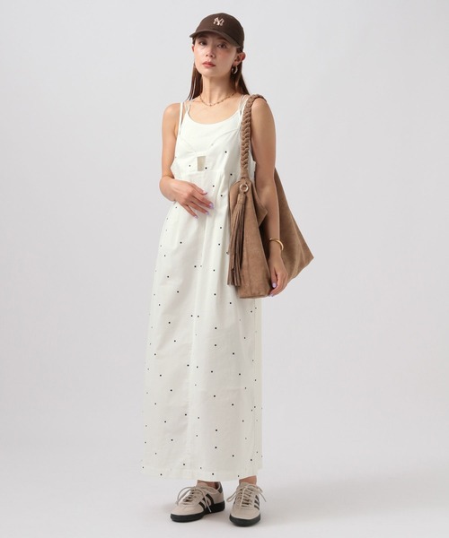 BAYFLOW（ベイフロー）の「ドット刺繍キャミワンピース（ワンピース・レディース・ブラック/ホワイト・FREE）」の10枚目の写真