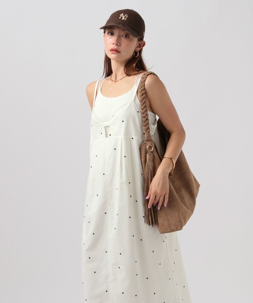 BAYFLOW（ベイフロー）の「ドット刺繍キャミワンピース（ワンピース・レディース・ブラック/ホワイト・FREE）」の13枚目の写真
