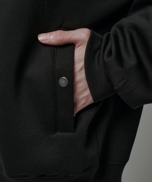 Lui's（ルイス）の「シルキーポンチZIPフーディ（パーカー・メンズ・チャコールグレー/ブラック・M/S）」の11枚目の写真