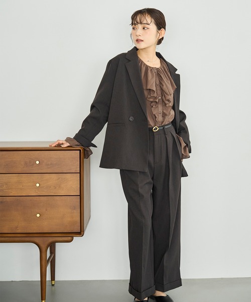 ダブルブレストジャケット【588077】（テーラードジャケット）｜mil