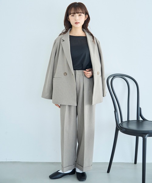 【美品】CADUNÉ ダブルブレストジャケット テーラードジャケット M ダブルブレストジャケット【588077】（テーラードジャケット