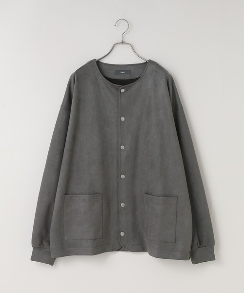 LOWRYS FARM(ローリーズファーム)の「【LFM(U)】スウェードライククルーカーディガン 589072(Tシャツ/カットソー・メンズ・チャコールグレー/グレー/ブルー・MEDIUM/LARGE)」の4枚目の写真