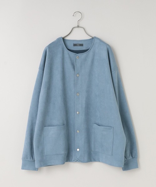 LOWRYS FARM(ローリーズファーム)の「【LFM(U)】スウェードライククルーカーディガン 589072(Tシャツ/カットソー・メンズ・チャコールグレー/グレー/ブルー・MEDIUM/LARGE)」の5枚目の写真