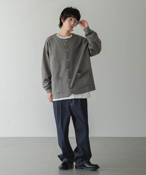 LOWRYS FARM(ローリーズファーム)の「【LFM(U)】スウェードライククルーカーディガン 589072(Tシャツ/カットソー・メンズ・チャコールグレー/グレー/ブルー・MEDIUM/LARGE)」の10枚目の写真