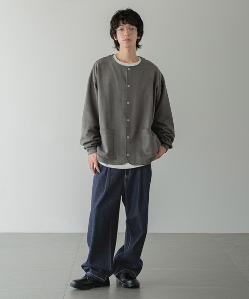 LOWRYS FARM(ローリーズファーム)の「【LFM(U)】スウェードライククルーカーディガン 589072(Tシャツ/カットソー・メンズ・チャコールグレー/グレー/ブルー・MEDIUM/LARGE)」の16枚目の写真