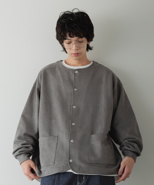 LOWRYS FARM(ローリーズファーム)の「【LFM(U)】スウェードライククルーカーディガン 589072(Tシャツ/カットソー・メンズ・チャコールグレー/グレー/ブルー・MEDIUM/LARGE)」の17枚目の写真