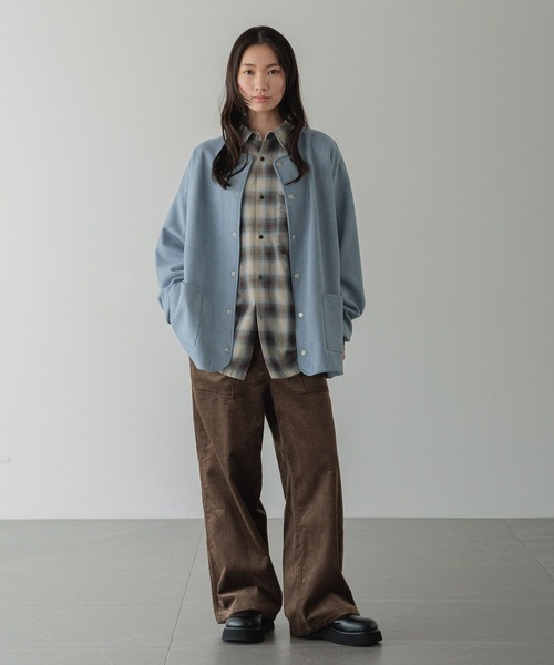 LOWRYS FARM(ローリーズファーム)の「【LFM(U)】スウェードライククルーカーディガン 589072(Tシャツ/カットソー・メンズ・チャコールグレー/グレー/ブルー・MEDIUM/LARGE)」の13枚目の写真