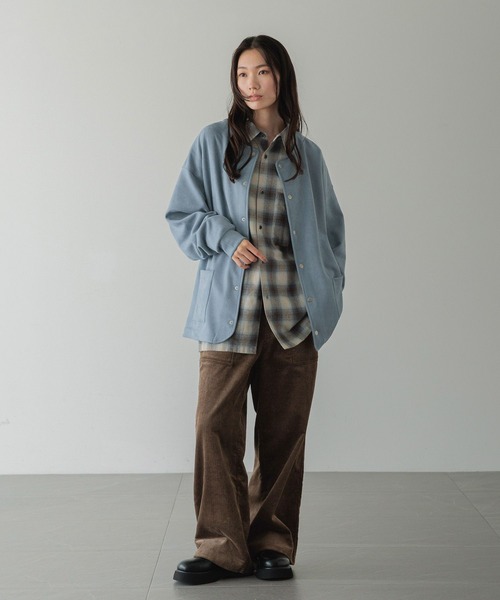 LOWRYS FARM(ローリーズファーム)の「【LFM(U)】スウェードライククルーカーディガン 589072(Tシャツ/カットソー・メンズ・チャコールグレー/グレー/ブルー・MEDIUM/LARGE)」の7枚目の写真