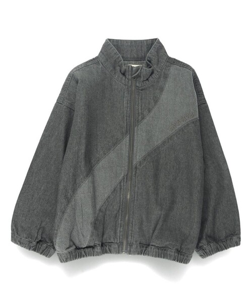 スタンドカラー配色デニムジャケット（デニムジャケット）｜branshes