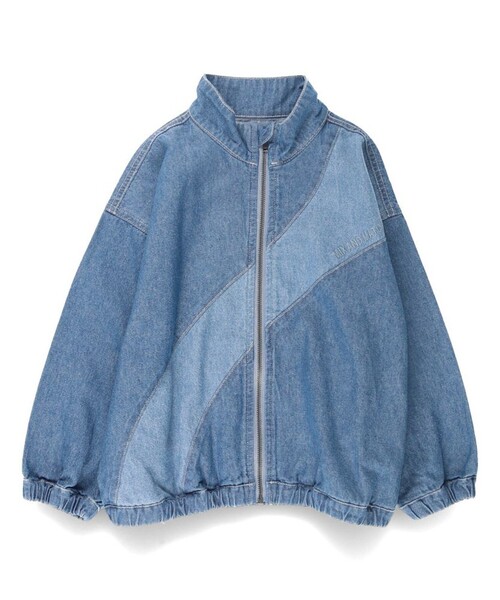 スタンドカラー配色デニムジャケット（デニムジャケット）｜branshes