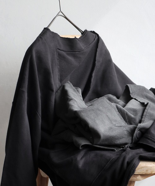 antiqua（アンティカ）の「Vネックカーディガン（カーディガン/ボレロ・レディース・スミクロ/ブラック・ONESIZE）」の14枚目の写真