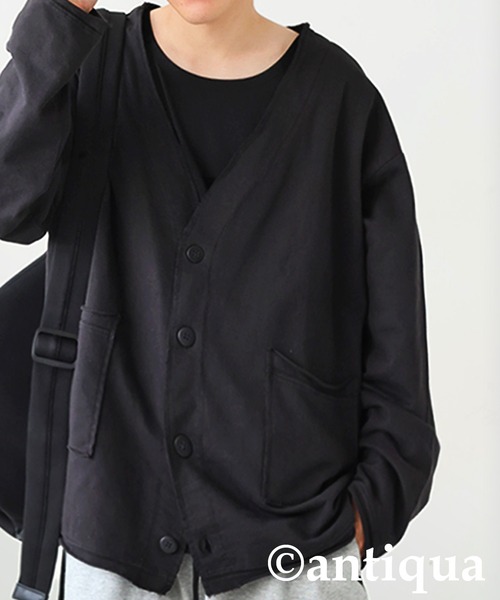 antiqua（アンティカ）の「Vネックカーディガン（カーディガン/ボレロ・レディース・スミクロ/ブラック・ONESIZE）」の22枚目の写真