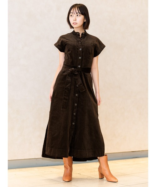 Banana Republic(バナナリパブリック)の「コーデュロイ ミディ シャツドレス(ワンピース・レディース・ダークブラウン/ネイビー・L/XS/S/M)」の3枚目の写真