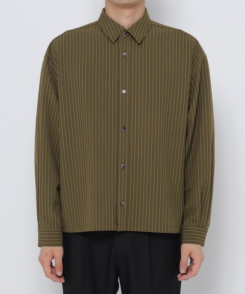 HARE（ハレ）の「【SET UP対応】コードストライプシャツ(HARE)（シャツ/ブラウス・メンズ・ブラック/グレー/グリーン・FREE）」の17枚目の写真