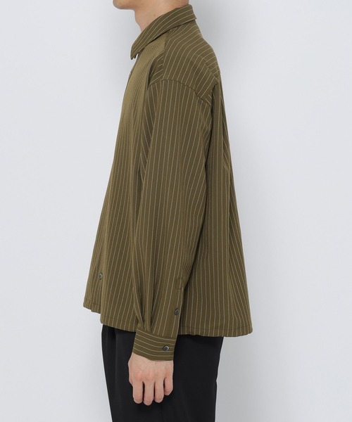 HARE（ハレ）の「【SET UP対応】コードストライプシャツ(HARE)（シャツ/ブラウス・メンズ・ブラック/グレー/グリーン・FREE）」の18枚目の写真