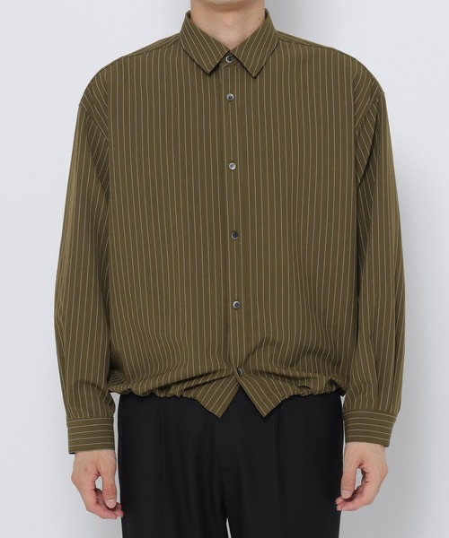 HARE（ハレ）の「【SET UP対応】コードストライプシャツ(HARE)（シャツ/ブラウス・メンズ・ブラック/グレー/グリーン・FREE）」の20枚目の写真