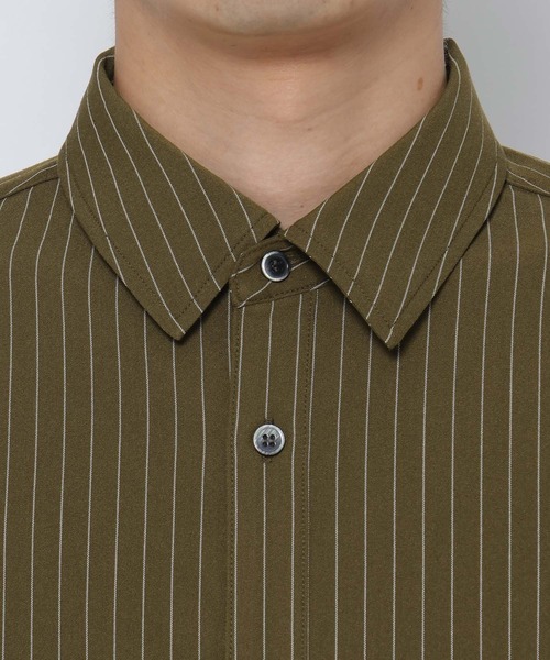 HARE（ハレ）の「【SET UP対応】コードストライプシャツ(HARE)（シャツ/ブラウス・メンズ・ブラック/グレー/グリーン・FREE）」の21枚目の写真