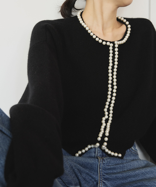 セール】パールカーディガン（カーディガン/ボレロ）｜SLOBE IENA