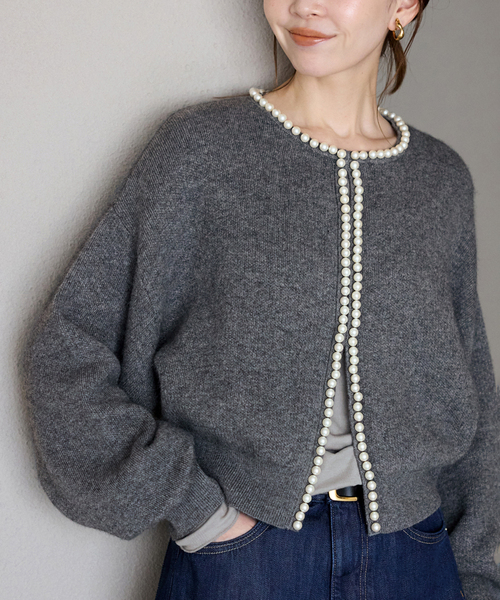 セール】パールカーディガン（カーディガン/ボレロ）｜SLOBE IENA