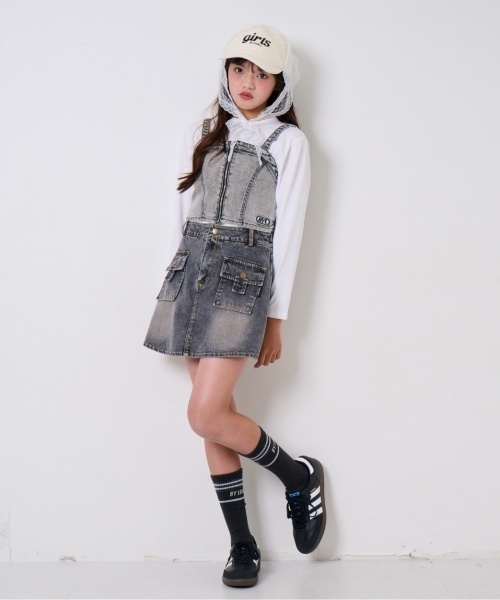 by LOVEiT（バイラビット）の「デニムビスチェ（ベスト・キッズ・ブルー/グレー・160cm/140cm/150cm/120cm/130cm）」の3枚目の写真