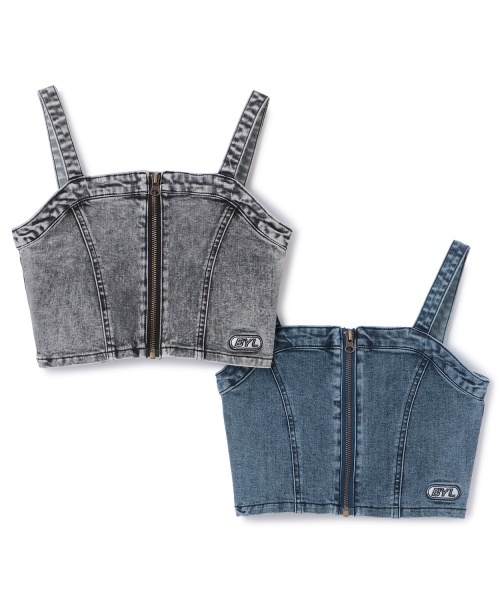 by LOVEiT（バイラビット）の「デニムビスチェ（ベスト・キッズ・ブルー/グレー・160cm/140cm/150cm/120cm/130cm）」の5枚目の写真