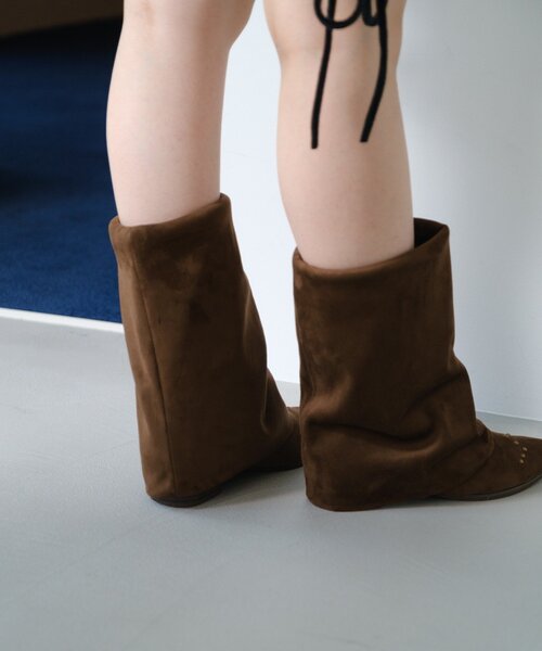 Kastane（カスタネ）の「マルチウェイカバーブーツ（ブーツ・レディース・ダークブラウン/ベージュ・38/37/36）」の5枚目の写真