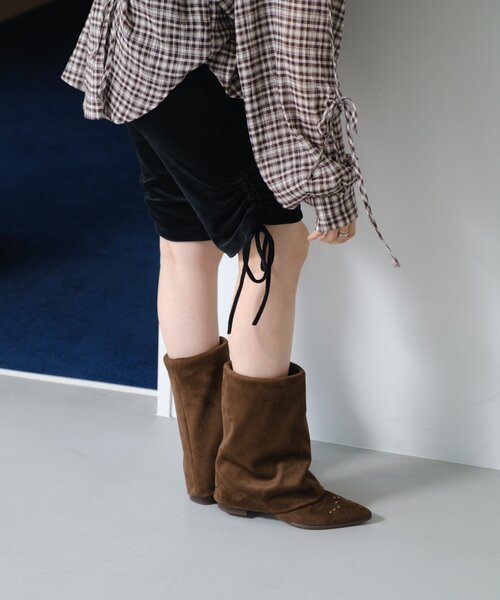 Kastane（カスタネ）の「マルチウェイカバーブーツ（ブーツ・レディース・ダークブラウン/ベージュ・38/37/36）」の7枚目の写真