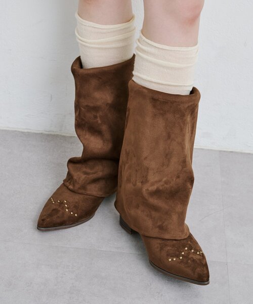 Kastane（カスタネ）の「マルチウェイカバーブーツ（ブーツ・レディース・ダークブラウン/ベージュ・38/37/36）」の14枚目の写真