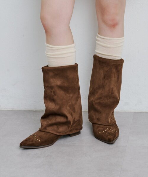 Kastane（カスタネ）の「マルチウェイカバーブーツ（ブーツ・レディース・ダークブラウン/ベージュ・38/37/36）」の16枚目の写真