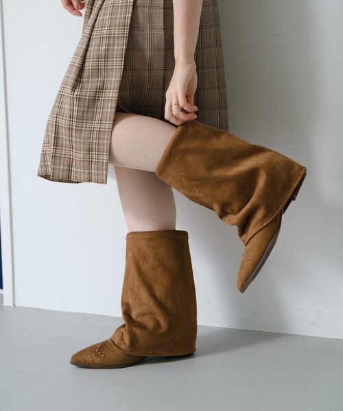 Kastane（カスタネ）の「マルチウェイカバーブーツ（ブーツ・レディース・ダークブラウン/ベージュ・38/37/36）」の21枚目の写真