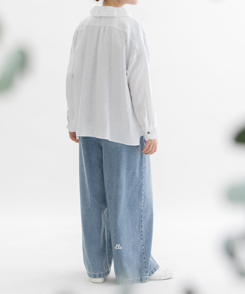nop de nod(ノップドゥノッド)の「デニムボリュームパンツ(デニムパンツ・レディース・ブルー系/インディゴブルー・M)」の9枚目の写真