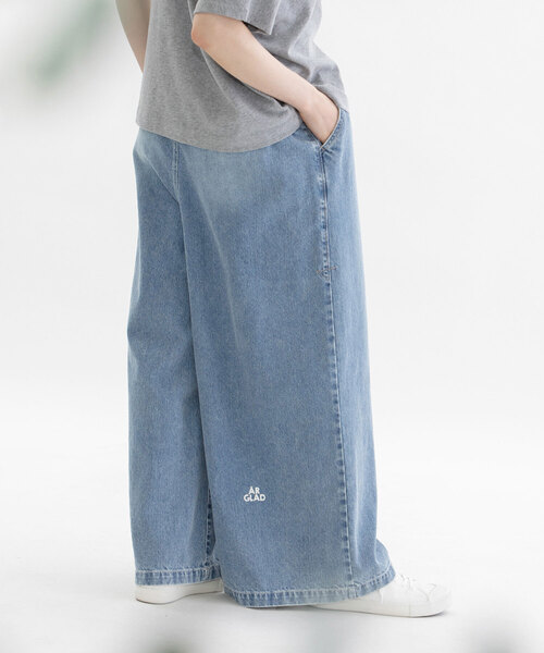 nop de nod(ノップドゥノッド)の「デニムボリュームパンツ(デニムパンツ・レディース・ブルー系/インディゴブルー・M)」の6枚目の写真