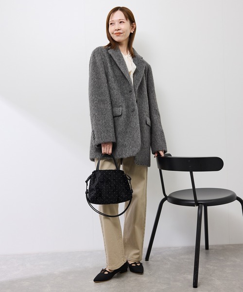 ROPE' PICNIC（ロペピクニック）の「シャギーテーラードジャコット（テーラードジャケット・レディース・グレー・FREE）」の4枚目の写真