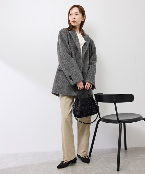 ROPE' PICNIC（ロペピクニック）の「シャギーテーラードジャコット（テーラードジャケット・レディース・グレー・FREE）」の5枚目の写真
