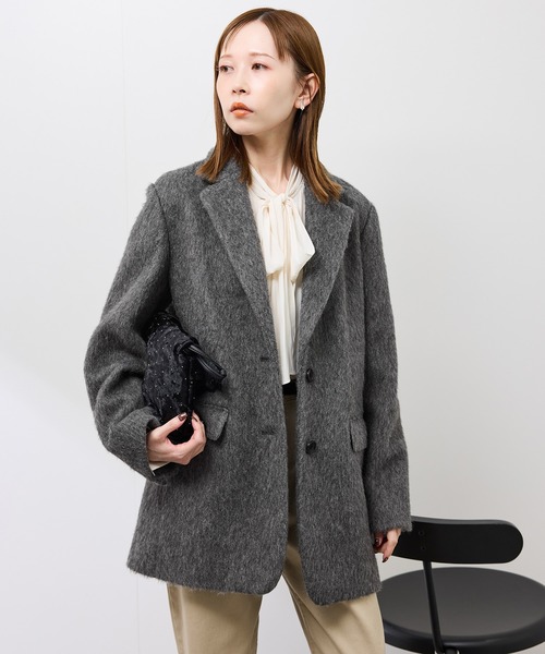 ROPE' PICNIC（ロペピクニック）の「シャギーテーラードジャコット（テーラードジャケット・レディース・グレー・FREE）」の7枚目の写真