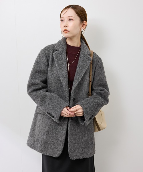 ROPE' PICNIC（ロペピクニック）の「シャギーテーラードジャコット（テーラードジャケット・レディース・グレー・FREE）」の13枚目の写真