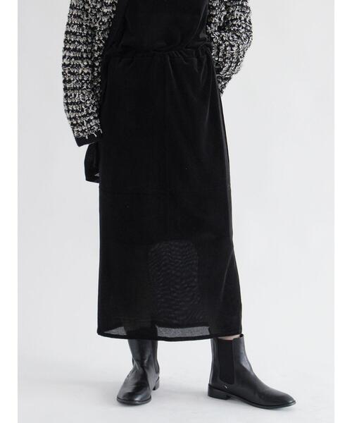 sm2rhythm（サマンサモスモスリズム）の「シアーベロアレイヤードスカート（スカート・レディース・ブラウン/ブラック/グレー・F）」の11枚目の写真