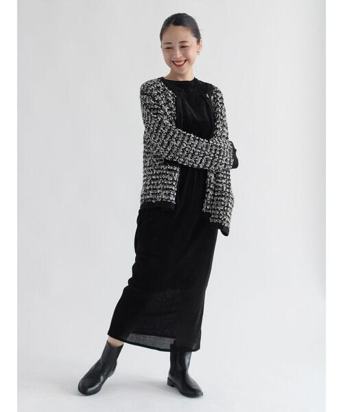 sm2rhythm（サマンサモスモスリズム）の「シアーベロアレイヤードスカート（スカート・レディース・ブラウン/ブラック/グレー・F）」の13枚目の写真