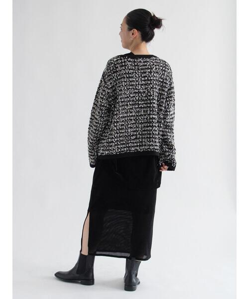 sm2rhythm（サマンサモスモスリズム）の「シアーベロアレイヤードスカート（スカート・レディース・ブラウン/ブラック/グレー・F）」の16枚目の写真