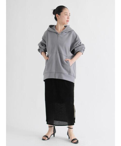 sm2rhythm（サマンサモスモスリズム）の「シアーベロアレイヤードスカート（スカート・レディース・ブラウン/ブラック/グレー・F）」の18枚目の写真