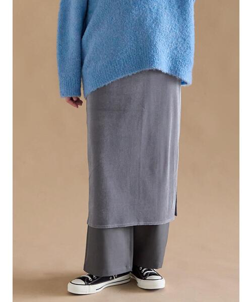 sm2rhythm（サマンサモスモスリズム）の「シアーベロアレイヤードスカート（スカート・レディース・ブラウン/ブラック/グレー・F）」の21枚目の写真