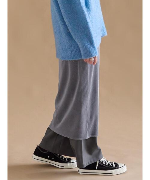 sm2rhythm（サマンサモスモスリズム）の「シアーベロアレイヤードスカート（スカート・レディース・ブラウン/ブラック/グレー・F）」の22枚目の写真