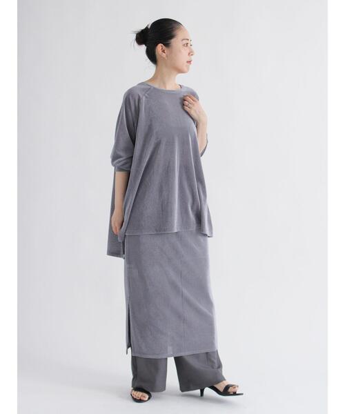 sm2rhythm（サマンサモスモスリズム）の「シアーベロアレイヤードスカート（スカート・レディース・ブラウン/ブラック/グレー・F）」の7枚目の写真