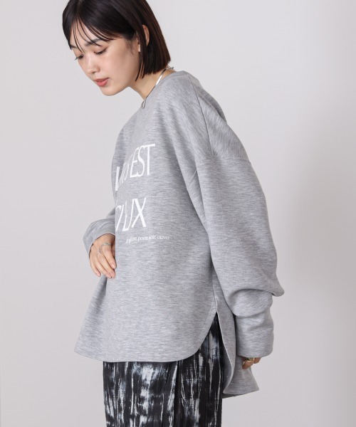 Bou Jeloud(ブージュルード)の「ライトダンボールロゴTシャツ(スウェット・レディース・グレー/チャコールグレー/グレイッシュベージュ・FREE)」の7枚目の写真