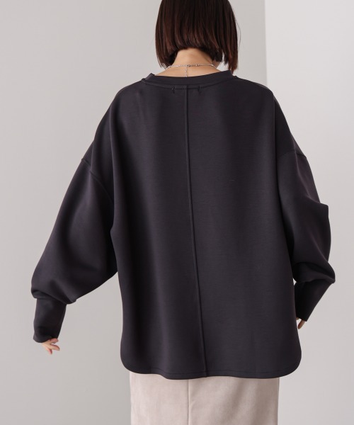 Bou Jeloud(ブージュルード)の「ライトダンボールロゴTシャツ(スウェット・レディース・グレー/チャコールグレー/グレイッシュベージュ・FREE)」の19枚目の写真
