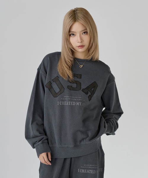MSG(エムエスジー)の「Buyer's Select/【SET-UP着用可能】USAワッペンピグメントトレーナー スウェット(スウェット・メンズ・ピンク/チャコール/ネイビー・M/L)」の7枚目の写真