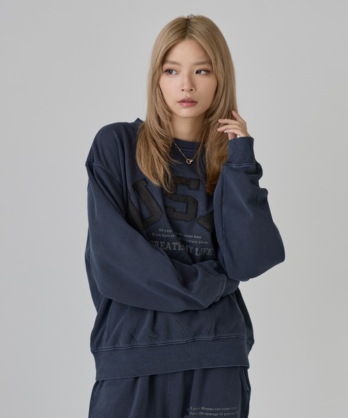 MSG(エムエスジー)の「Buyer's Select/【SET-UP着用可能】USAワッペンピグメントトレーナー スウェット(スウェット・メンズ・ピンク/チャコール/ネイビー・M/L)」の13枚目の写真