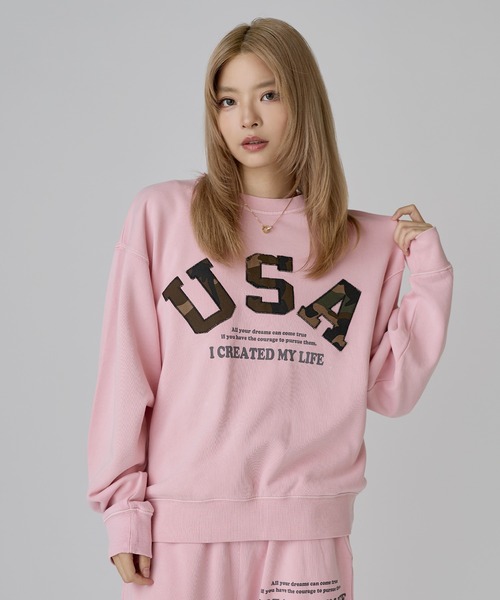 MSG(エムエスジー)の「Buyer's Select/【SET-UP着用可能】USAワッペンピグメントトレーナー スウェット(スウェット・メンズ・ピンク/チャコール/ネイビー・M/L)」の22枚目の写真