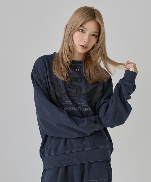 MSG(エムエスジー)の「Buyer's Select/【SET-UP着用可能】USAワッペンピグメントトレーナー スウェット(スウェット・メンズ・ピンク/チャコール/ネイビー・M/L)」の14枚目の写真